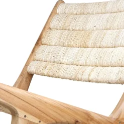Abaca/ Teak Lounge Chair