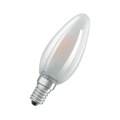 Ampoule LED Flamme Dépolie E14 3.4W Equivalence Halo 40W 2700K Dimmable