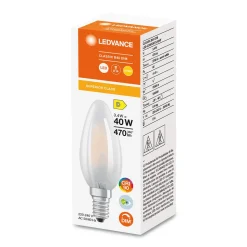 Ampoule LED Flamme Dépolie E14 3.4W Equivalence Halo 40W 2700K Dimmable