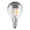 Ampoule LED sphérique E14 calotte argenté 4W Equivalence Halo 31W 2700K Non dimmable