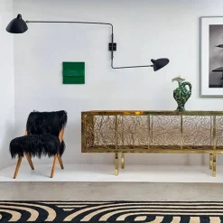 Applique 2 bras droits pivotants