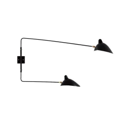 Applique 2 bras droits pivotants