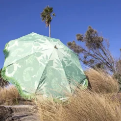 Beach umbrella floral pistachio