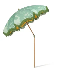 Beach umbrella floral pistachio