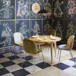 Beetle Dining Chair - 3D Veneer - Front Upholstered