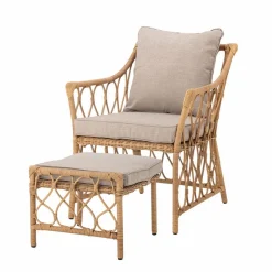 Belluce - Chaise lounge avec Tabouret