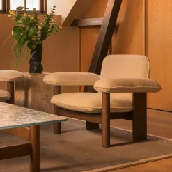 Brasilia - Lounge chair avec dossier bas textile