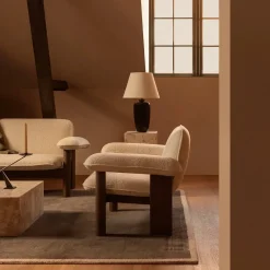 Brasilia - Lounge chair avec dossier bas textile