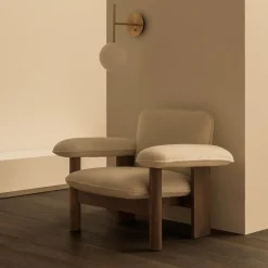 Brasilia - Lounge chair avec dossier bas textile