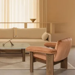 Brasilia - Lounge chair avec dossier bas textile