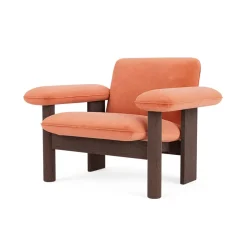 Brasilia - Lounge chair avec dossier bas textile