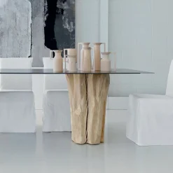 Brick Table Pied bois