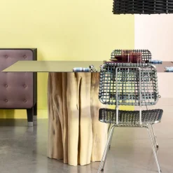 Brick Table Pied bois