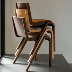 Chaise de salle à manger Ready - Front Upholstered Chêne