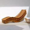 Chaise longue empilable Swing en teck