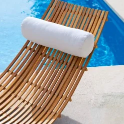 Chaise longue empilable Swing en teck