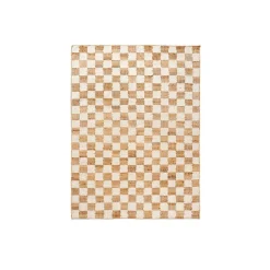 Check wool jute rugs