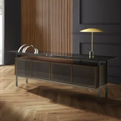 Chicago meuble de rangement portes en verre