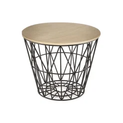 Corbeille Wire s noir avec socle