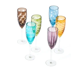 Cuttings champagne glasses - Lot de 6