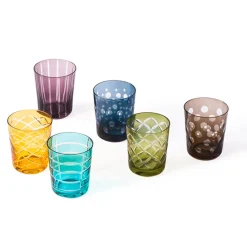 Cuttings tumblers - Lot de 6 verres multicolores