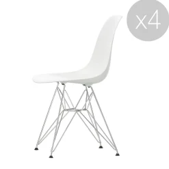 Eames Chaise DSR - Blanc (lot de 4)