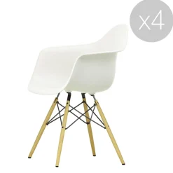 Eames Fauteuil DAW - Blanc (lot de 4)