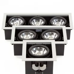 Encastré AR111 triple - argent