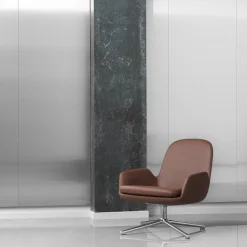 Era lounge chair low swivel tissu Aquarius