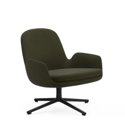 Era lounge chair low swivel tissu Aquarius