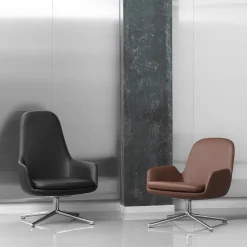 Era lounge chair low swivel tissu Aquarius