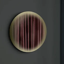 Fading - miroir rond doré Ø103cm
