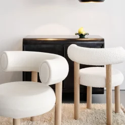 Fat Chaise de salle à manger - Pieds bois