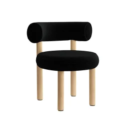 Fat Chaise de salle à manger - Pieds bois