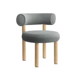 Fat Chaise de salle à manger - Pieds bois