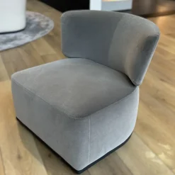 Fauteuil Amoenus - Velours Gris (Outlet)