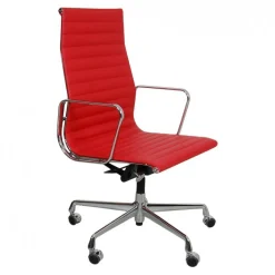 Fauteuil de bureau EA 119 - Cuir L20 Rouge (Outlet)
