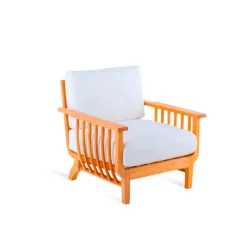 Fauteuil lounge Chelsea en teck