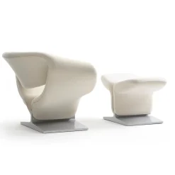 Fauteuil Ribbon avec pouf