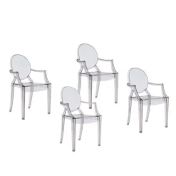 Fauteuils Louis Ghost (lot de 4)