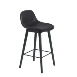 Fiber chaise de bar - piètement bois