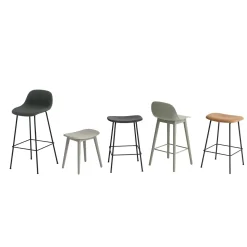 Fiber tabouret - piètement bois