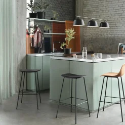 Fiber tabouret de bar - piètement acier