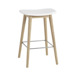 Fiber tabouret de bar - piètement bois