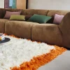 Fluffy Square Rug Retro Summers