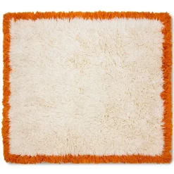 Fluffy Square Rug Retro Summers