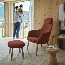 Hal Lounge chair + ottoman avec coussin amovible