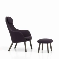 Hal Lounge chair + ottoman avec coussin amovible