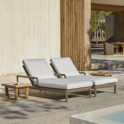 Heritage chaise longue inclinable à accoudoirs