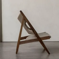Knitting Chair - Chêne Fumé/ Cuir Sable